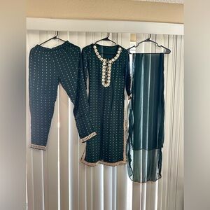 Green Traditional Indian Salwar Kameez Set